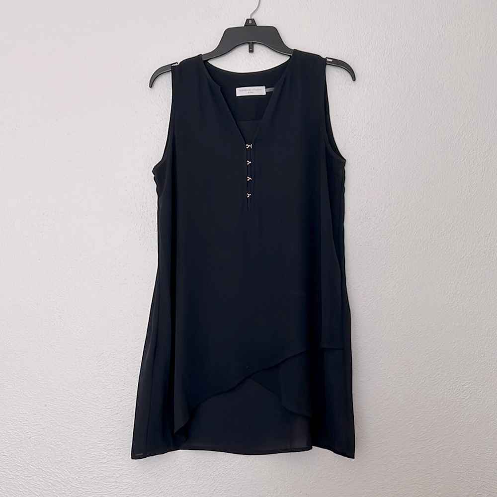 Women’s sleeveless black top, size S